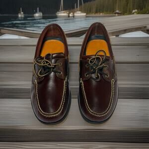 Timberland 25077 Men Classic 2Eye Boat Shoes US 10 Brown Rootbeer Leather Casual